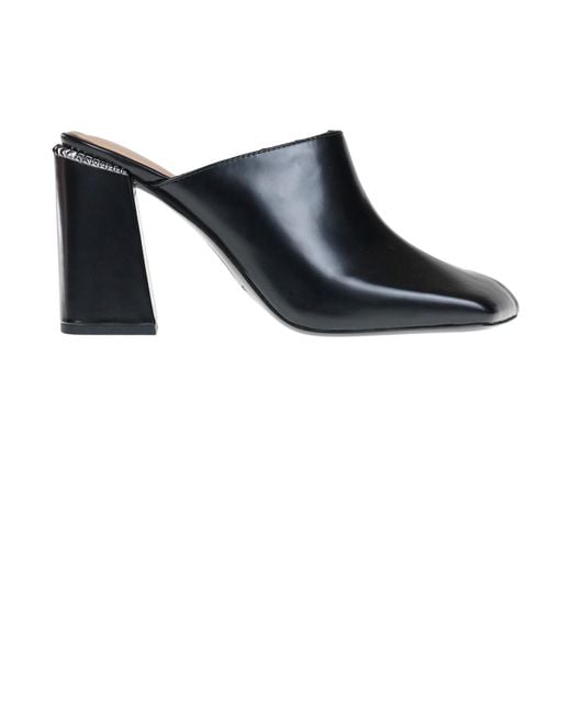 Ash Black Angie Leather Mules