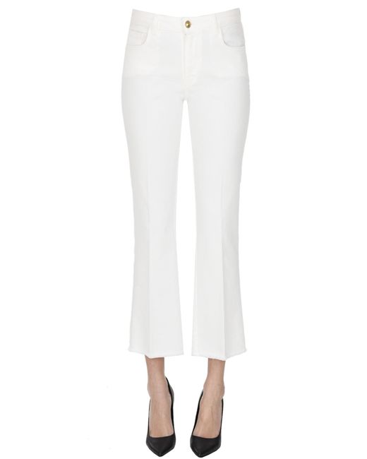 Jeans cropped di Fay in White
