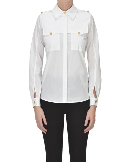 Camicia in cotone di Elisabetta Franchi in White
