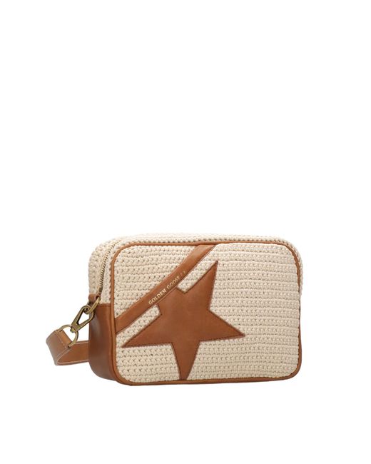Golden Goose Deluxe Brand Natural Star Large Crochet Body Shoulder Bag