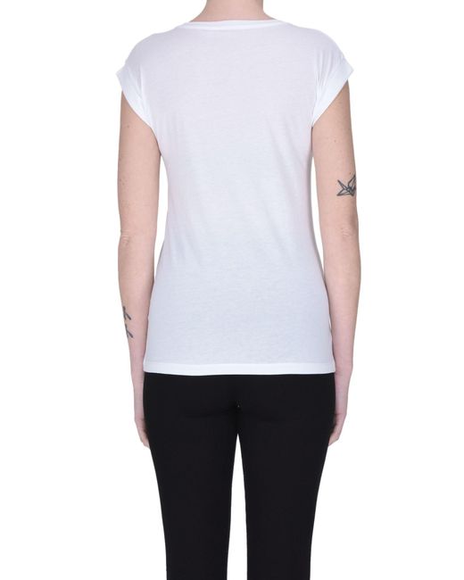 Nenette White Printed T-shirt With Strass