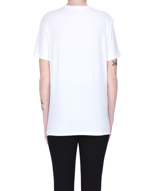 6397 White Printed Cotton T-shirt