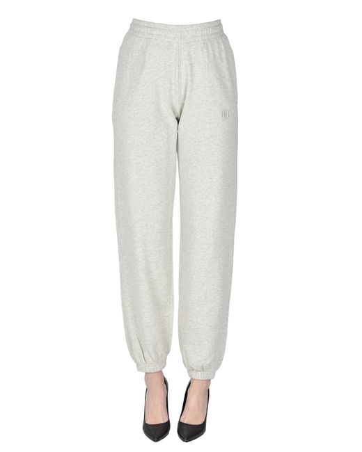 Anine Bing White Fleece jogging Trousers