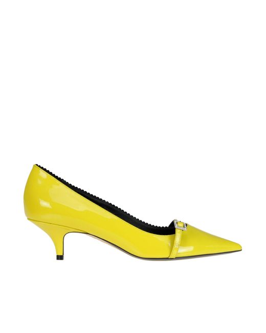 N°21 Yellow Patent-leather Pumps