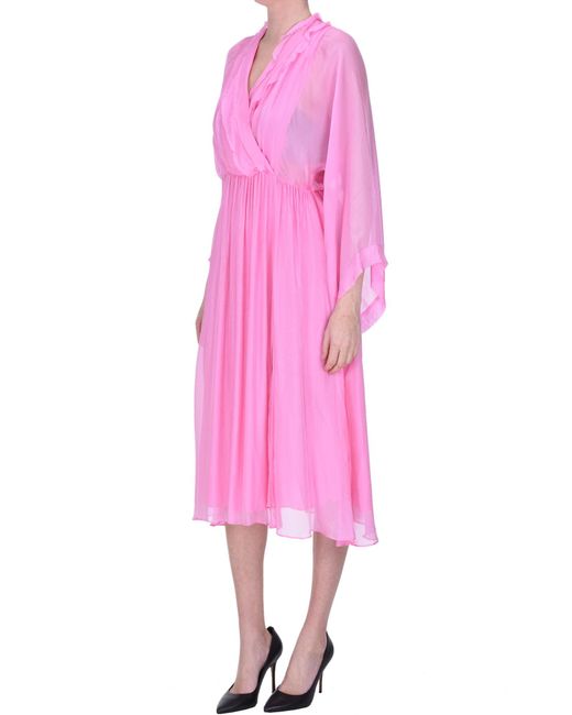 Attic And Barn Pink Satin Dress
