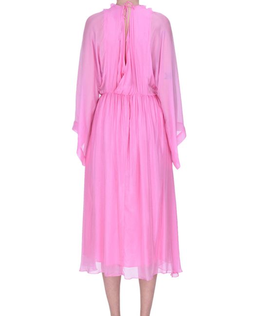 Attic And Barn Pink Satin Dress