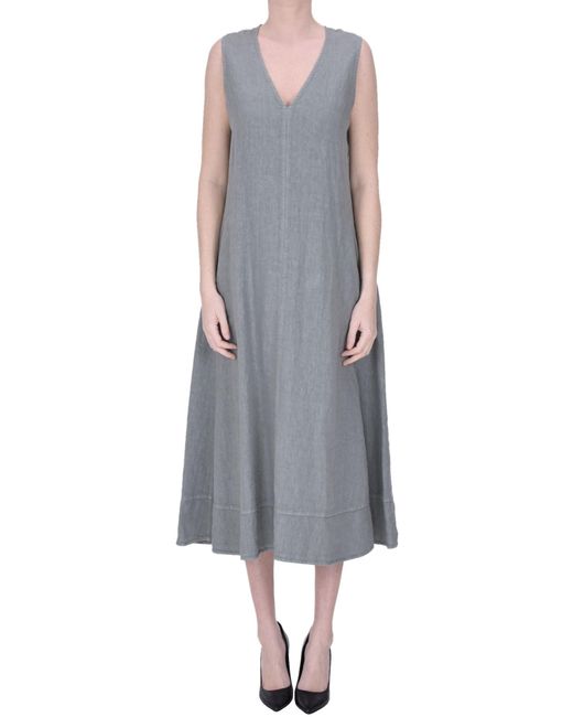 Aspesi Gray Linen Dress