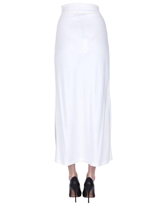 Nenette White Jersey Long Skirt