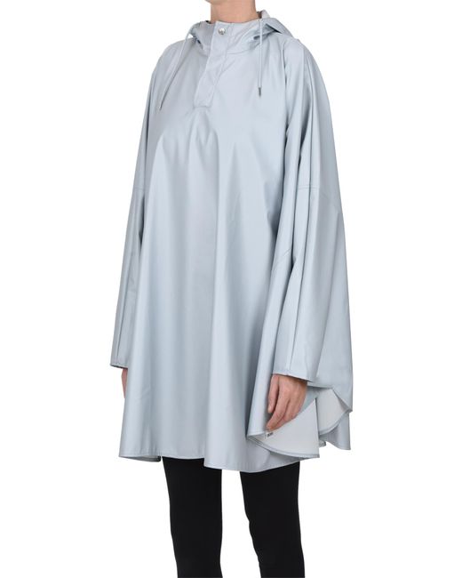 Rains Blue Techno Fabric Cape