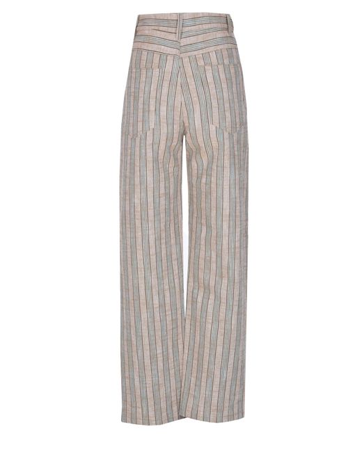 Momoní Gray Striped Trousers