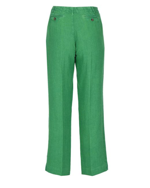 Kiltie Green Linen Trousers