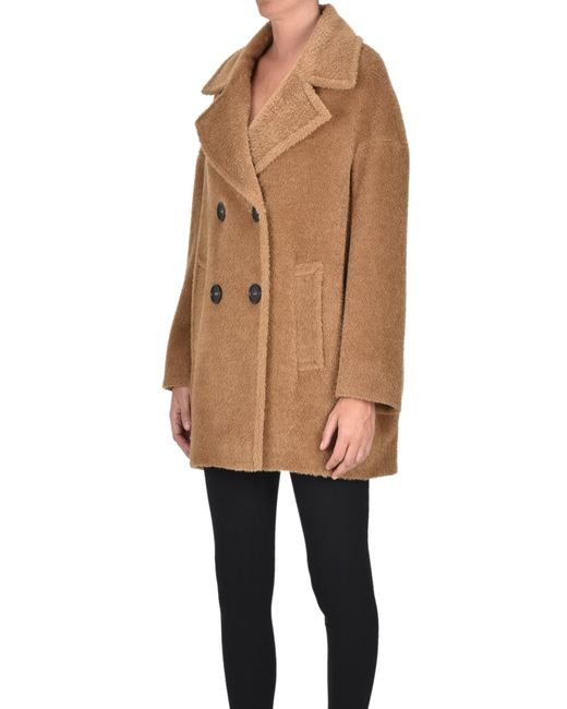 Cinzia Rocca Natural Double-breasted Coat