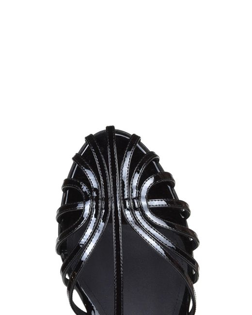 ALEVI Black Elena Patent-leather Sandals