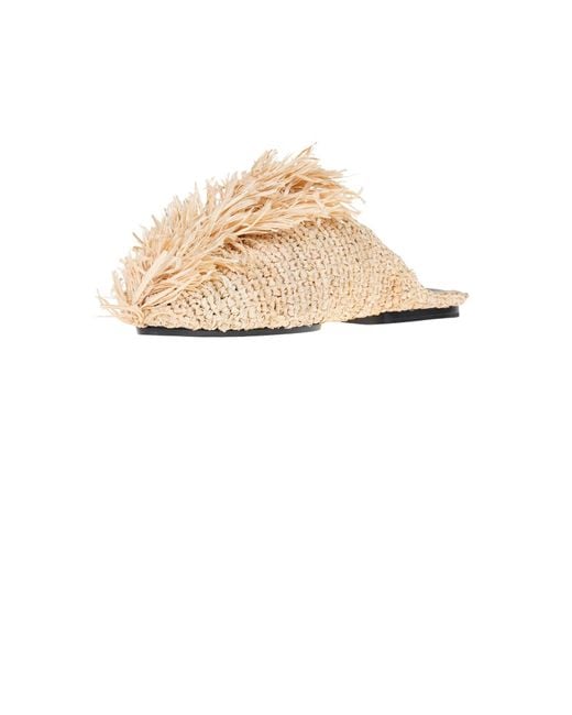 Jil Sander Natural Raffia Slippers