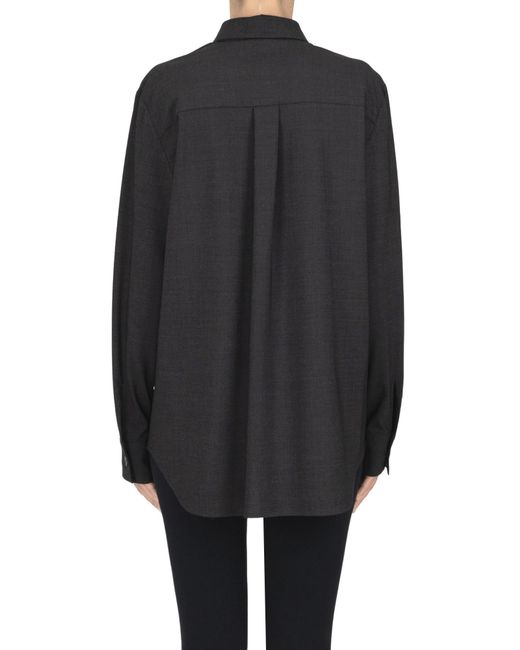 P.A.R.O.S.H. Black Wool Shirt