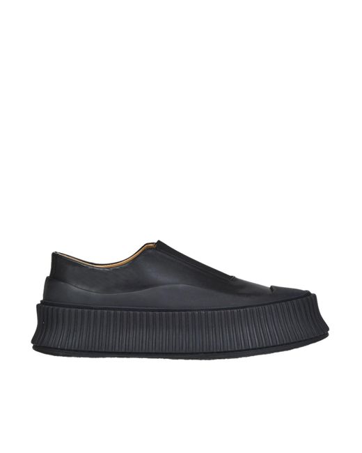 Jil Sander Black Slip On Sneakers