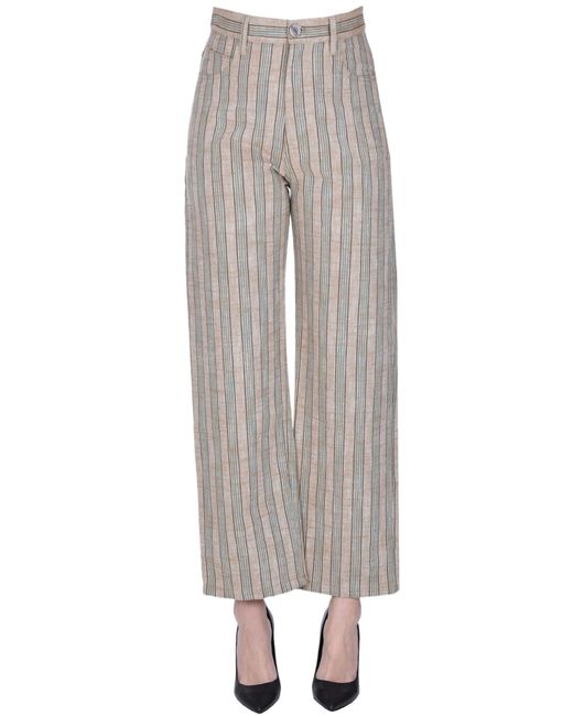 Momoní Gray Striped Trousers