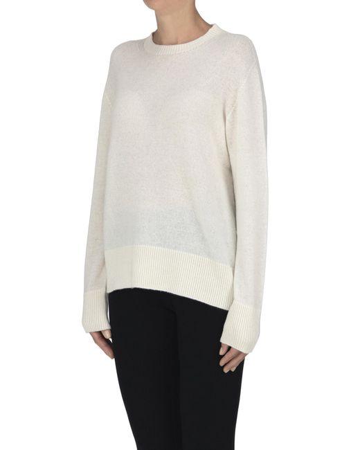 Aragona White Cashmere Pullover