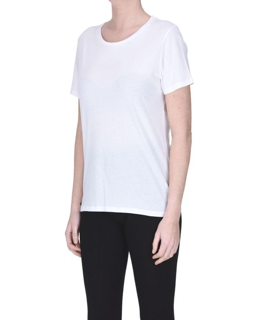 Majestic Filatures White Polly Cotton T-shirt