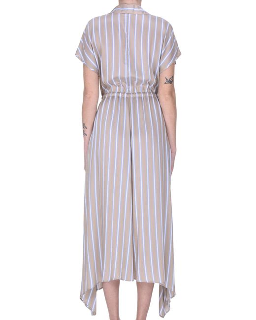 Peserico Natural Striped Dress