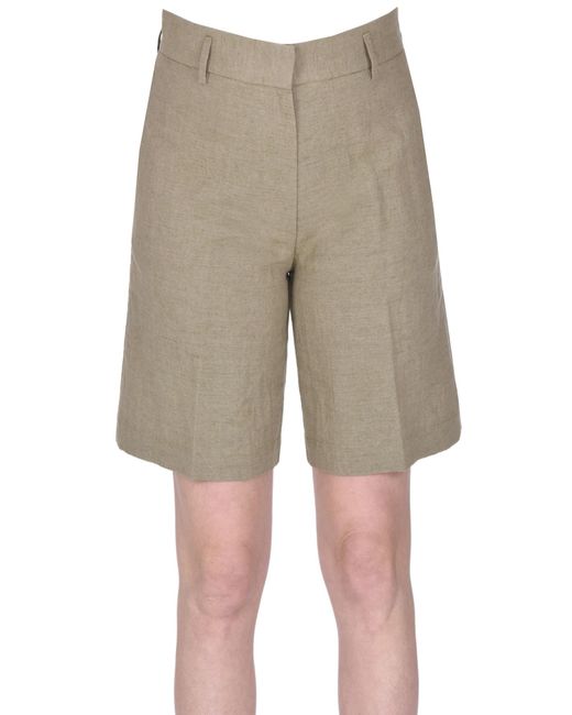 Pomandère Natural Linen And Cotton Shorts