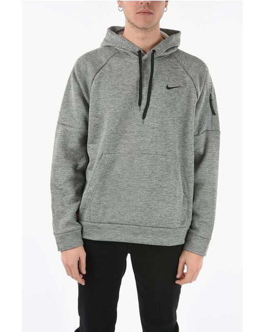 Nike Inner Fleeced Therma Fit Sweatshirt With Maxi Patch Pocket in Grey for Men Lyst UK