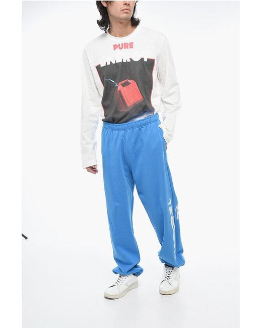 DIESEL Logo Print P Marky G1 Joggers in Blue for Men Lyst UK