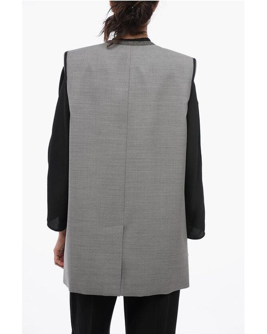Alexander McQueen DoubleBreasted Oversized Wool Blazer With Peak Lapel
