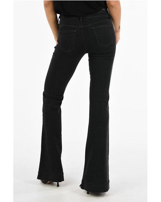 J Brand Black Love Story Low-Rise Waist Flared Jeans