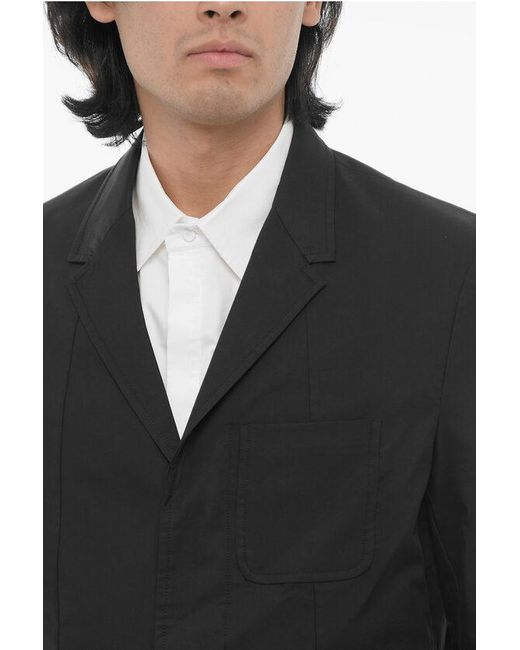 Neil Barrett Black Unlined Slim Fit Blazer With Patch Pockets for men