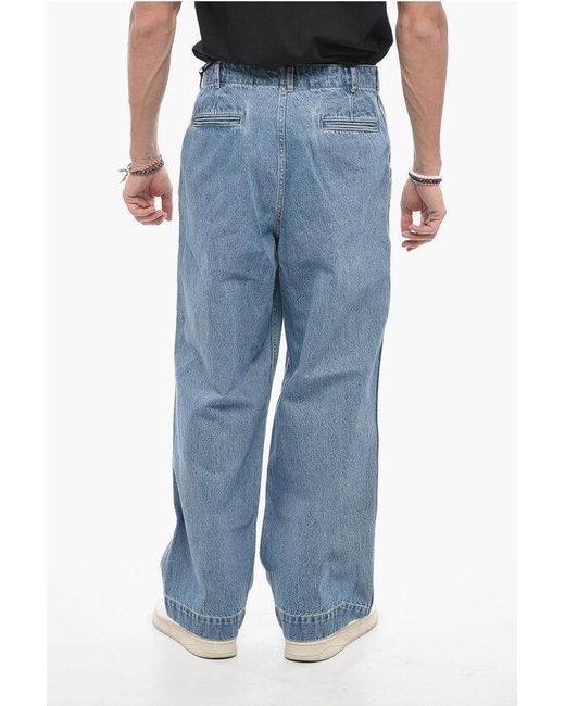 J.Press Blue Low-Waist Wide Leg Jeans 27Cm for men