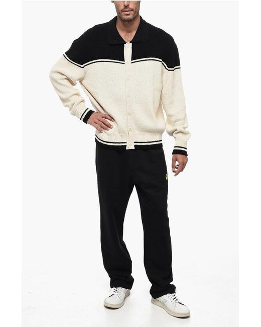 DUNST Black Terry Cotton Cardigan