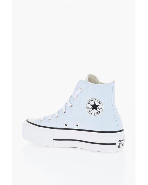 Converse Blue All Star Chuck Taylor Two-Tone Fabric Lift High-Top Sneakers