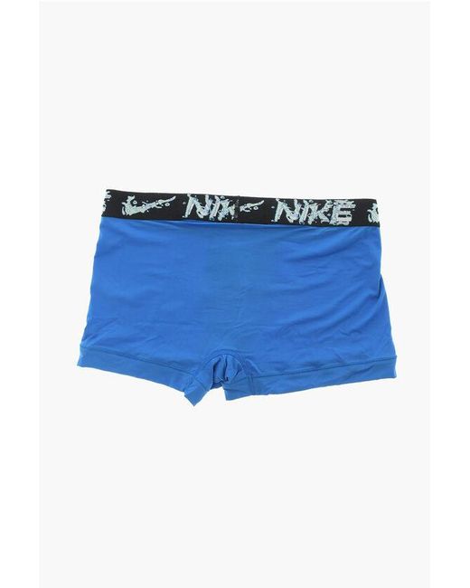 Nike Black Stretch 3 Pairs Boxers Set With Logo-Band for men