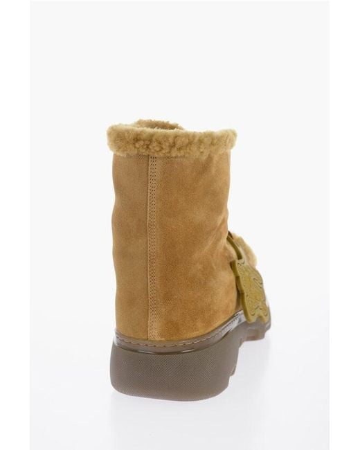 Burberry Multicolor Chunky Sole Shearling Boots for men