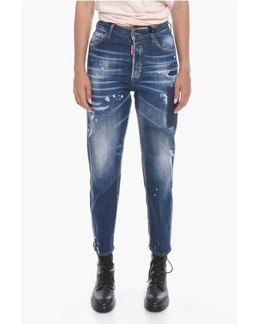 DSquared² Blue Twinphony Sketch Effect Boston Fit Denims 18Cm