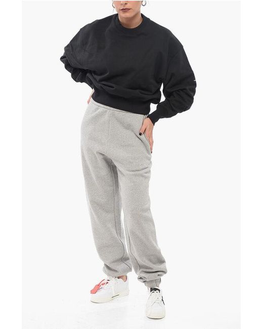 Y-3 Black Monochrome Cotton Sweatshirt With Crew Neck