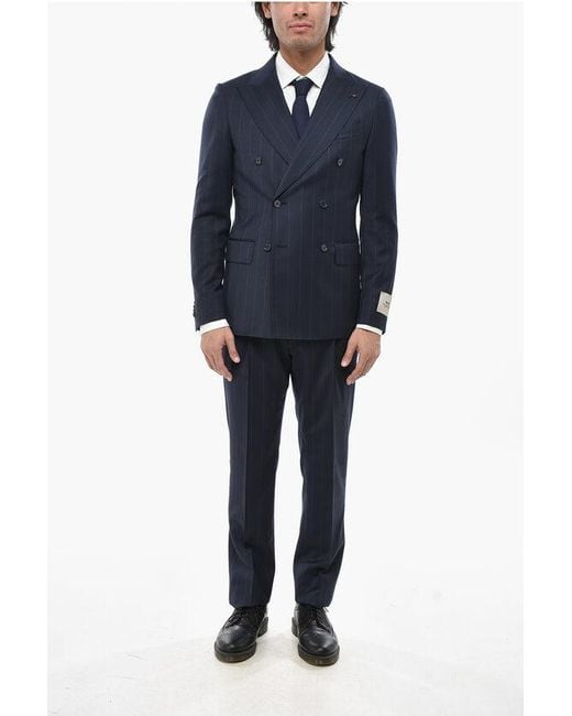 0401~CC COLLECTION RIGHT pinstriped virgin wool suit