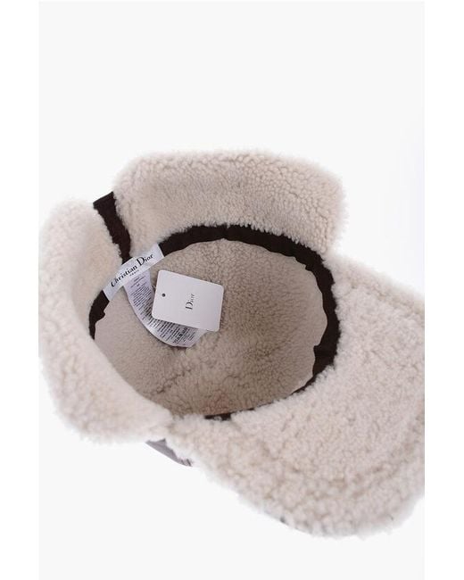 Dior Shearling Cap With Ear Muffs in Brown Lyst UK