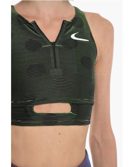 Off White c o Virgil Abloh Nike Double Layered Active Top in Green Lyst UK