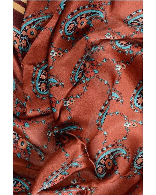 Foulard Motif Floral Paisley Vintage - Coton - 118 X 37 Cm - Forme Diamant - Multi-usage : Bandana, Bandeau, Cravate