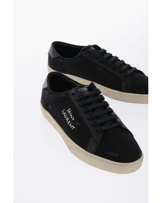 Black fabric sneakers deals