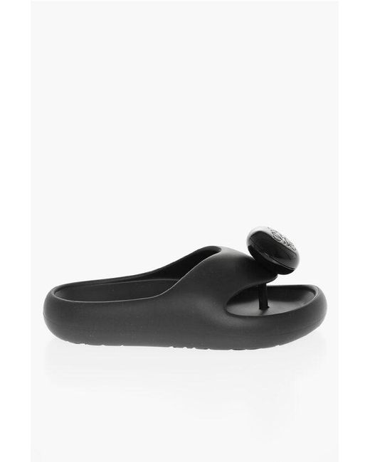 Loewe Black Rubber Fli-Flops With Statement Logo Detail