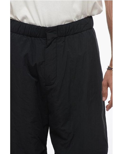 Studio Nicholson Black Drawstring Nylon Padded Trousers for men