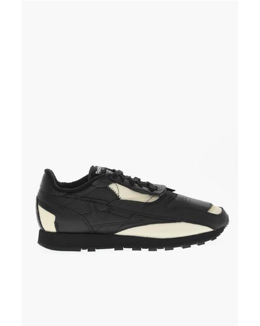 Maison Margiela Black Mm22 X Reebok Classic Eco-Leather Sneakers