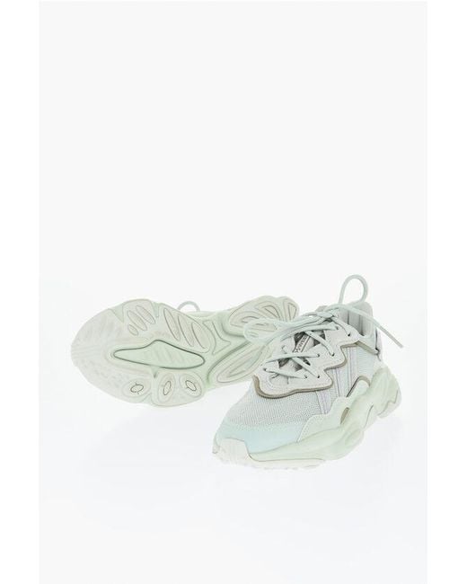 Adidas Multicolor Perforated Fabric Ozweego Low-Top Sneakers With Suede Detail