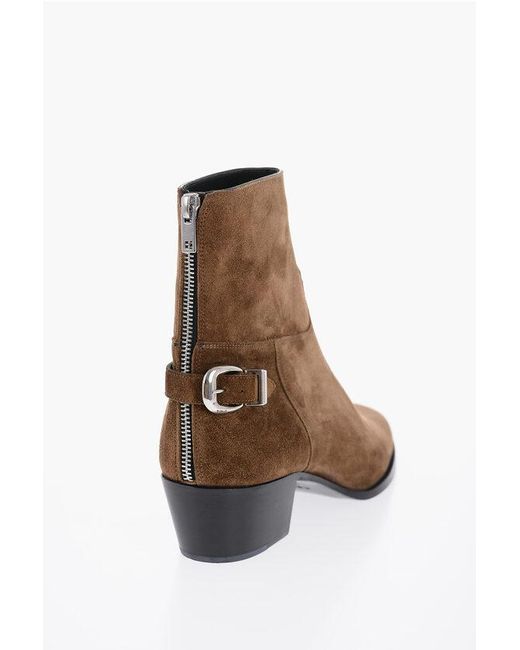 Céline Multicolor Suede Leather Isaac Boots With Buckle Details for men