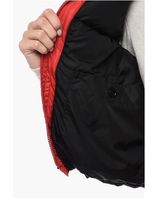 Aspesi Red Padded Vest With Zip Pockets