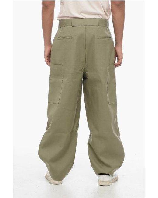 Armani Emporio Single-Pleated Balloon Fit Cargo Pants in