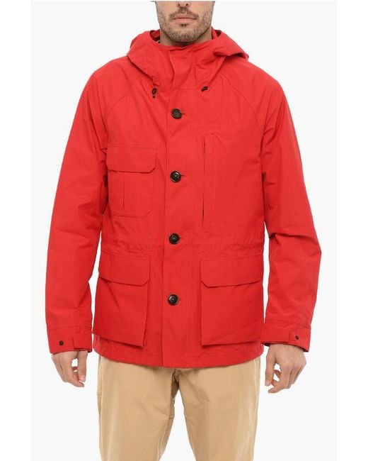 Woolrich Red Gore-Tex Fabric Gtx Mountain Utility Jacket With Hood for men